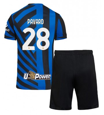 Inter Milan Benjamin Pavard #28 Hemmakläder Barn 2024-25 Kortärmad (+ Korta byxor)